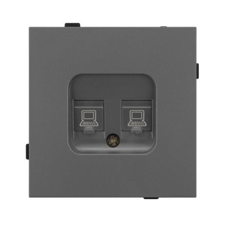 Механизм компьютерной розетки двойной SCT-TENDO-MPC2-SFPL-GR (RJ-45, CAT6) 054597