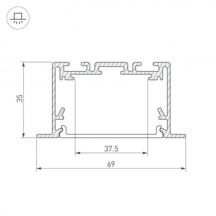 Профиль Arlight S2-LINIA69-F 029470