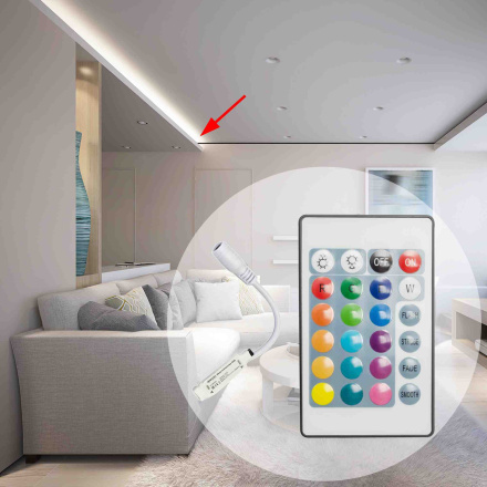 Мини-контроллер RGB Apeyron 12В 72Вт IR пульт 04-15
