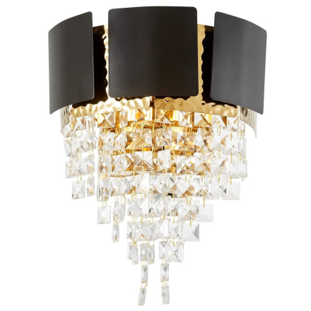 Настенный светильник Lumina Deco LDW 7045-2 BK+GD