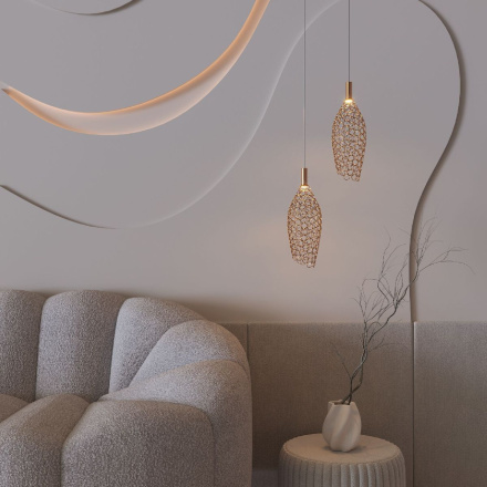 Подвесной светильник Eurosvet Ruche 90380/1 золото a069063