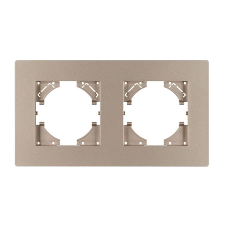 Рамка на 2 поста пластиковая Arlight FRM-PERIO-PL-2-GD 049753