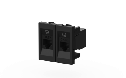 Розетка компьютерная двухместная (Cat 6) ELBI Moda Vox 611-044832-248