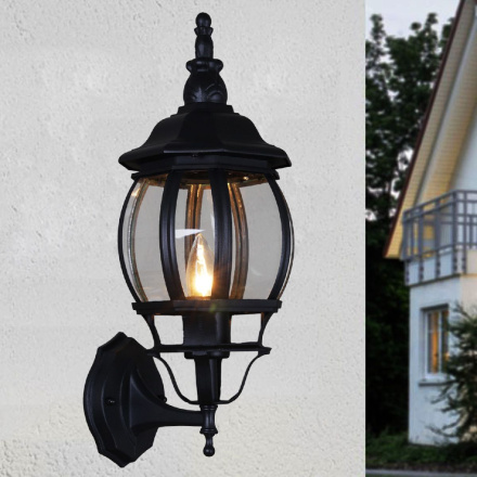 Уличный настенный светильник Reluce 08012-0.2-001SW BK