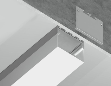 Алюминиевый профиль накладной/подвесной Profile System 42*45 для светодиодной ленты до 33,4мм Ambrella Light Illumination GP3070AL