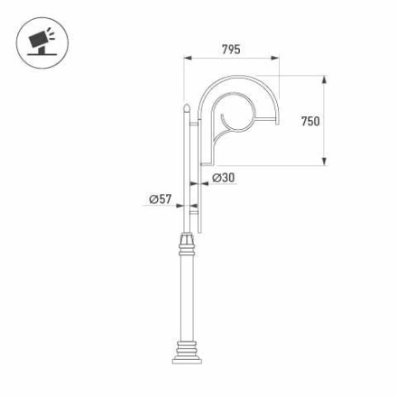 Кронштейн Arlight OXOR-SB2-1 BLACK 051633