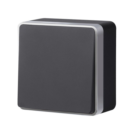 Выключатель одноклавишный Werkel Gallant (черный с серебром) W5010034 4690389163777 a051160