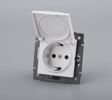 Механизм розетки влагозащищённый Arlight SCT-MCP-PL-WH-V (250V, 16A) 049833