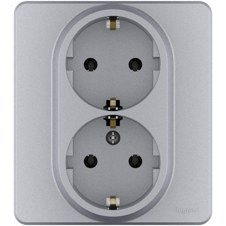 Розетка двойная с/з Legrand Inspiria 673752