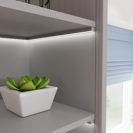 Профиль П-образный накладной Apeyron ширина ленты до 10мм 08-09-01