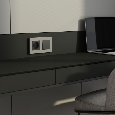 Рамка на 2 поста Werkel Slab (дымчатый софт) W0022917 4690389218415 a071621