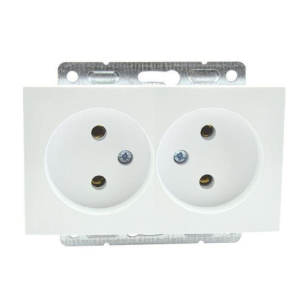 Розетка двойная без земли Mono Electric Despina-Larissa 16А 250В слоновая кость 500-000105-121