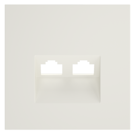 Накладка для розетки компьютерной двойной RJ45+RJ45 кат.6 Voltum S70 (хлопок) VLS001413