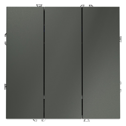 Выключатель трехклавишный Voltum S70 VLS030106 (титан)