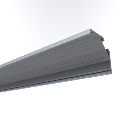 Профиль угловой накладной Apeyron ширина ленты до 10мм (рассеиватель, заглушки - 2шт) 08-08