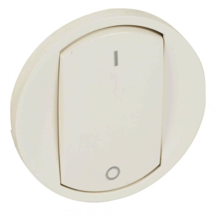 Лицевая панель Legrand Celiane выключателя одноклавишного слоновая кость 066218