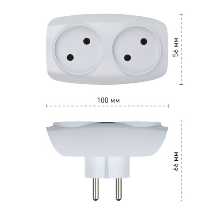 Разветвитель электрический Эра SP-2-W C0045520