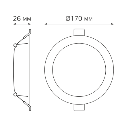 Встраиваемый светильник Gauss Elementary Downlight 997420218