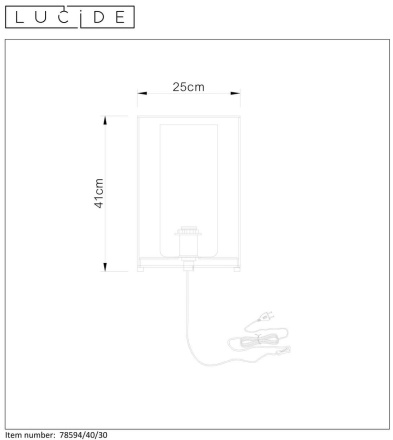 Настольная лампа Lucide DOUNIA 78594/40/30