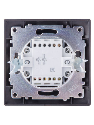 Выключатель двухклавишный с подсветкой Лама TDM Electric SQ1815-0505