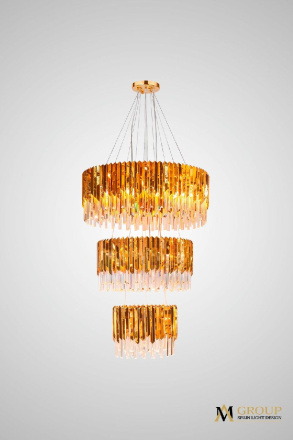 Каскадная люстра AM Group Roberto Cavalli L800-600-400