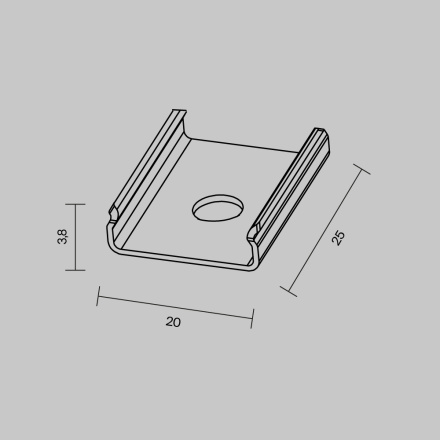 Комплект креплений для профиля 3535 4шт Maytoni Led Strip ALM-3535B-MT 642043