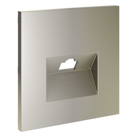 Накладка для розетки компьютерной RJ45 кат.6 Voltum S70 (шелк) VLS001304