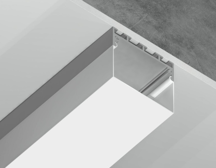 Алюминиевый профиль накладной/подвесной Profile System 42*45 для светодиодной ленты до 33,4мм Ambrella Light Illumination GP3070AL