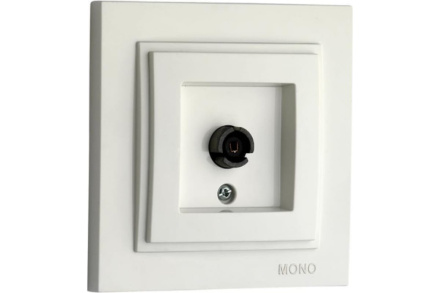 Розетка TV концевая с экраном Mono Electric Despina жемчуг 102-252505-138