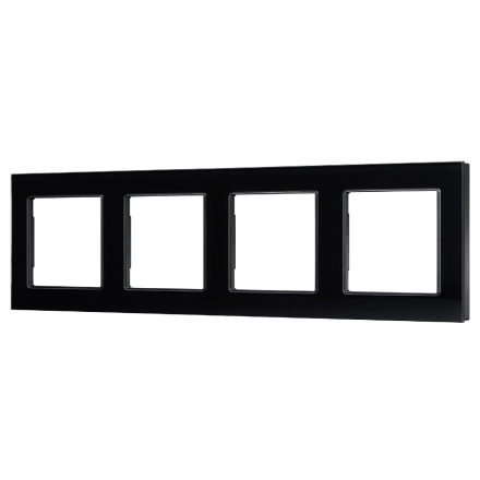 Рамка четырехместная Arlight FRM-GLARE-GS-4-BK 043803