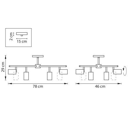 Люстра на штанге Lightstar Rullo LR728408 (571728+214440-8)