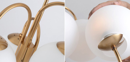 Люстра на штанге ImperiumLoft Gooseneck Pelle 123402-22