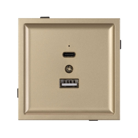 Механизм USB розетки Arlight SCT-TENDO-MUAC-SFPL-GD (5V, 3A, QC3) 054537