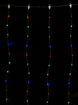 Светодиодная гирлянда TDM Electric Роса - занавес 5V разноцветная 8 режимов SQ0361-0088