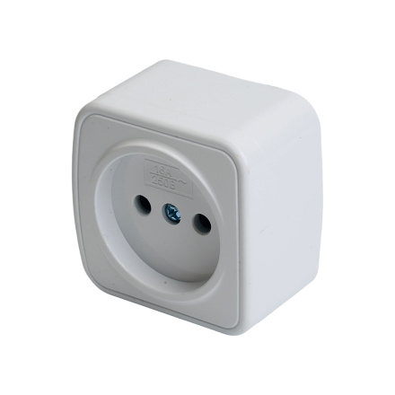 Розетка накладная 1-местная Stekker Basic PST10-501-20 50074