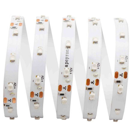 Светодиодная лента Apeyron 12В СТ 4,8Вт/м smd3528, 60д/м IP67 (НАНО) 5м желтая 00-83