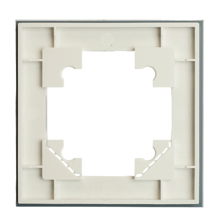 Рамка 1-местная для сенсорных механизмов, подсветки, стекло, Stekker Катрин GFR00-7001-01S 50303