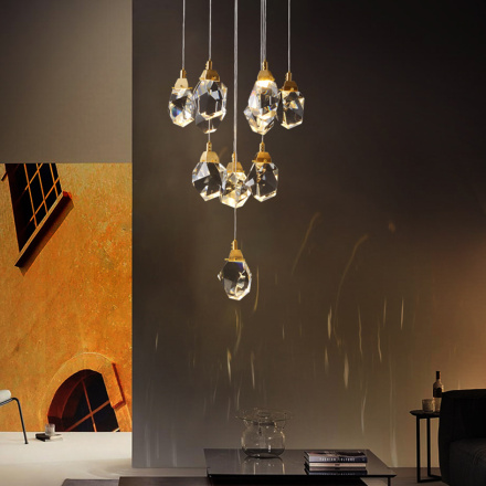 Подвесной светильник Delight Collection Crystal rock MD-020B-11 gold