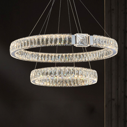 Подвесная люстра Delight Collection D8010P/2R/D800+600 silver