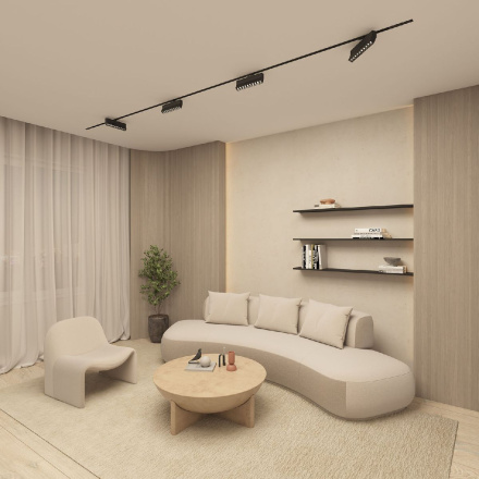 Трековый однофазный светильник Denkirs Edder DK6646-BK