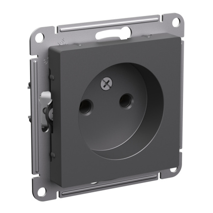 Розетка б/з без шторок, 16А, механизм Systeme Electric AtlasDesign Базальт ATN001441