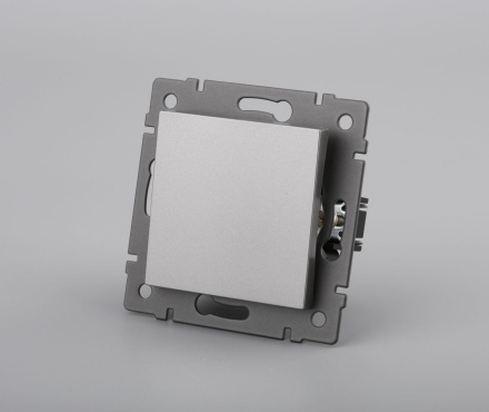 Механизм выключателя одноклавишный самовозвратный Arlight SWT-MKR1-PL-GR-V (250V, 10A) 049881