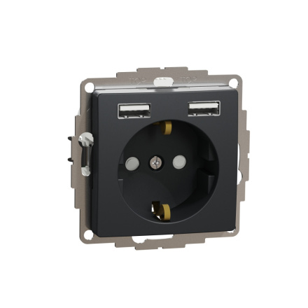 Розетка с заземлением и USB Schneider Electric SDD114052