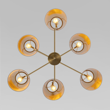 Люстра на штанге Eurosvet Topanga 60173/6 латунь a069017