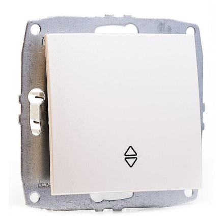 Выключатель одноклавишный проходной Mono Electric Despina-Larissa 10А 250В жемчуг 500-002525-109