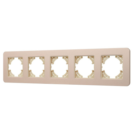 Рамка на 5 постов алюминиевая Arlight FRM-AKIRY-SFAL-5-GD 049748