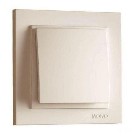 Выключатель одноклавишный Mono Electric Despina 10А 250В крем 102-170025-100