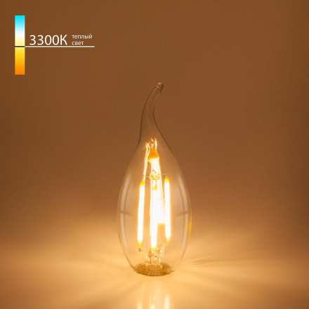 Лампа светодиодная филаментная Elektrostandard BLE1428 E14 9W 3300K прозрачная 4690389151286