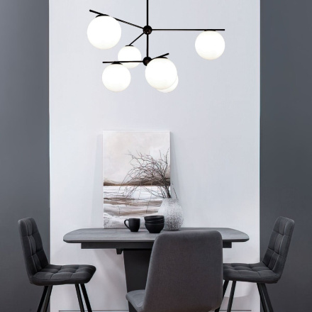 Люстра на штанге Eurosvet Marbella 60147/6 черный a063852