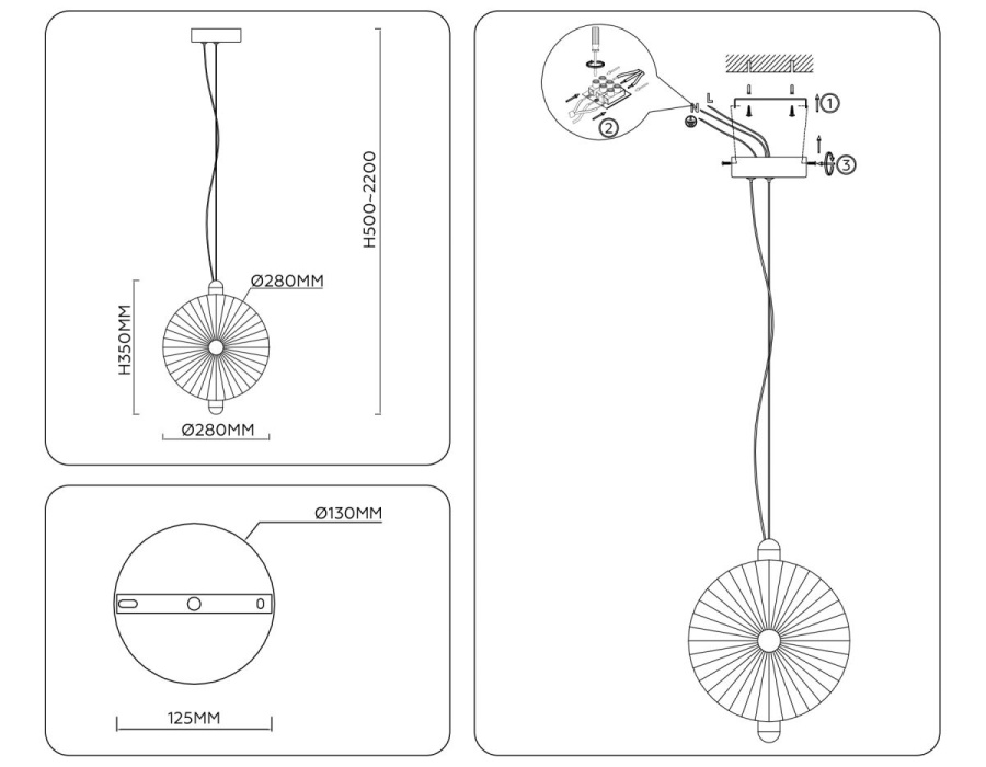 Подвесной светильник Ambrella Light High Light Crystal LH31147